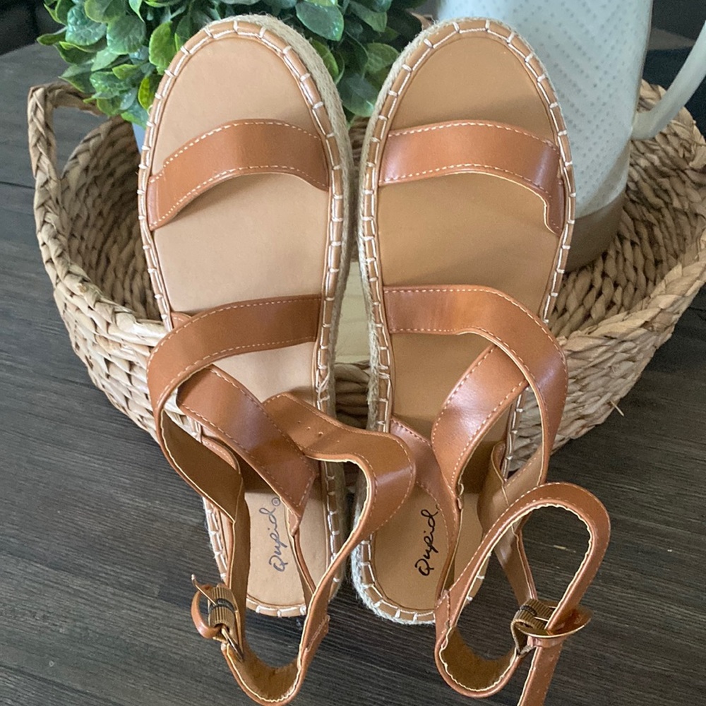 Brown strappy sandals